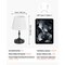Rechargeable Cordless Table Lamp 5200mAh Small Desk Lamp 3-Level Brightness Fabric Shade